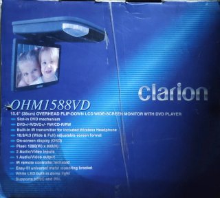 Pantalla Techo Coche DVD Clarion OHM1588VD 15.4