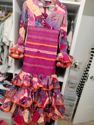 Traje de flamenca patchwork volantes