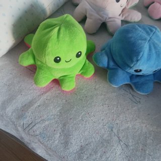 Lote 4 Peluches Pulpo Reversible