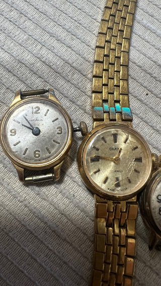 Lote de 5 Relojes rusos chapado oro para mujer