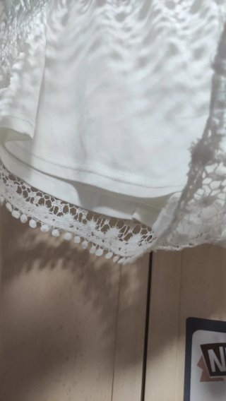 Pantalón corto blanco encaje