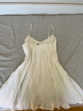 Vestido Zara blanco corto encaje
