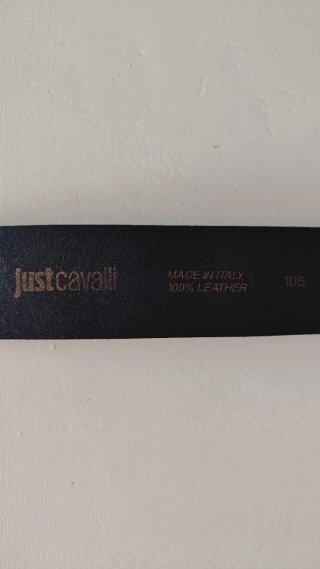 Cintura Just Cavalli vera pelle nera