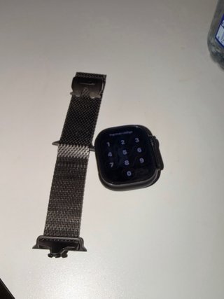 Apple Watch Ultra Negro/Plata Correa milanese