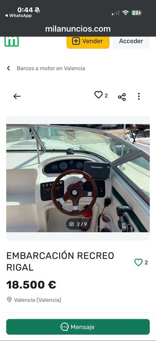 Regal 6,84m V8 273CV · Trim nuevo