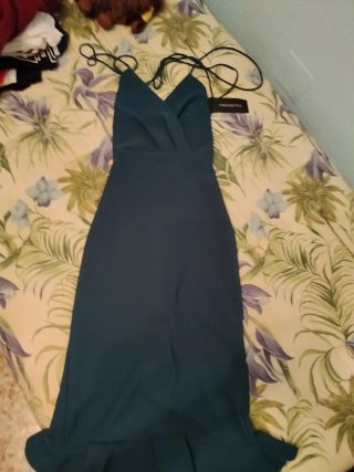 Vestido midi verde TRENDYOL