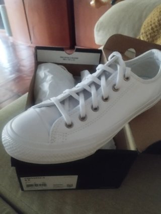 Converse All Star Piel Blancas Talla 37