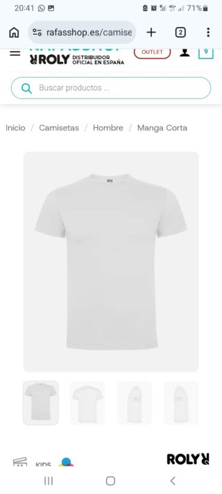 Camiseta Roly Blanca 6€ NUEVA S M L XL XXL Alicant