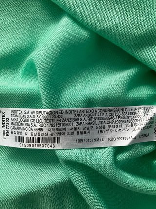Jersey Zara verde punto fino Talla L