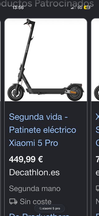 Patinete Eléctrico Xiaomi 5 Pro cambio por iphone