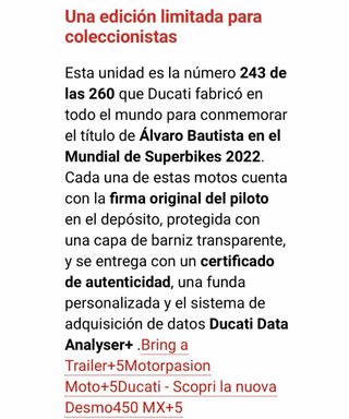 Ducati Panigale Edición Bautista