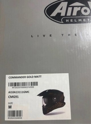 Casco Airoh Commander Gold Matt Talla M