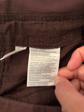 Pantalón de lino premamá marrón