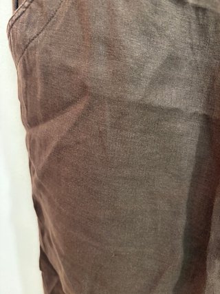 Pantalón de lino premamá marrón