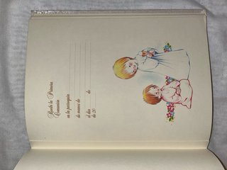 Libro de firmas de Primera Comunión
