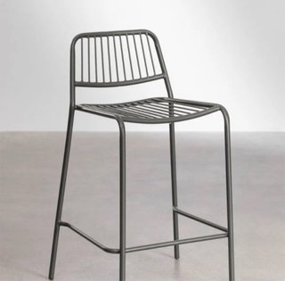 Conjunto de terraza metálico gris