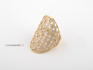 anillo oro 18k con piedra con circonita