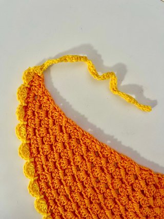Bandana crochet hecho a mano