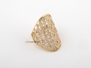 anillo oro 18k con piedra con circonita
