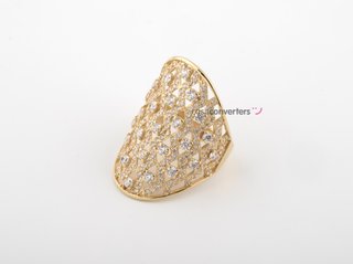 anillo oro 18k con piedra con circonita