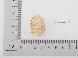 anillo oro 18k con piedra con circonita