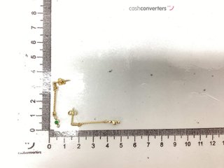 pendientes oro 18k con piedra con circonita