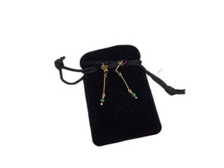 pendientes oro 18k con piedra con circonita