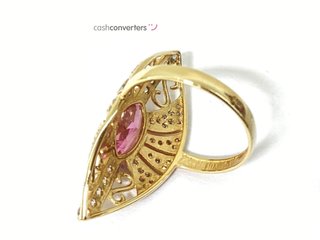 anillo oro 18k con piedra con circonita