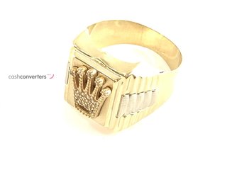sello oro 18k con piedra t. 30 (22,29 mm)