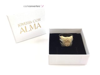 sello oro 18k con piedra t. 30 (22,29 mm)