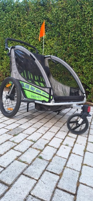 Carrito bici niño Queridoo Sportrex 2 plazas