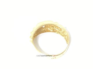 sello oro 18k con piedra con circonita