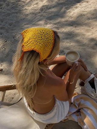 Bandana crochet hecha a mano