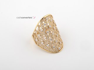 anillo oro 18k con piedra con circonita