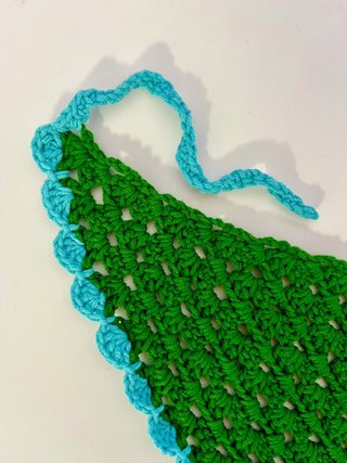 Bandana Crochet Hecho a Mano Verde y Turquesa
