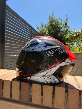 Casco Scorpion EXO-R1 Carbon Air Negro/Rojo XS