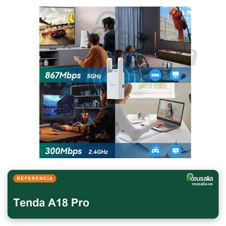 Tenda A18 Pro repetidor WiFi dual banda