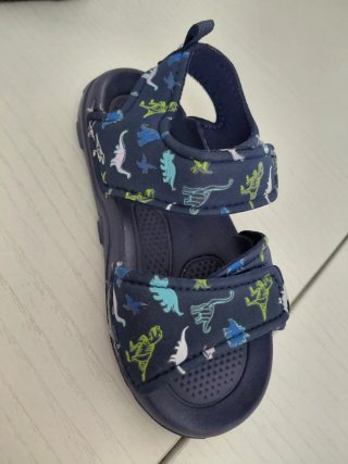 Sandalias infantiles de dinosaurios.