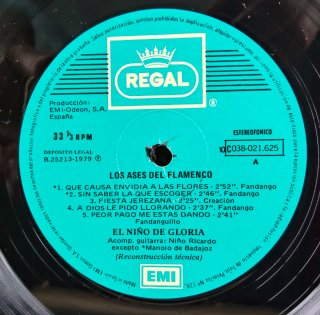 LP Niño de Gloria Los Ases del Flamenco Vol 2