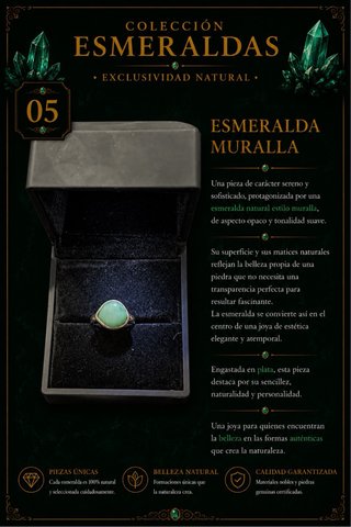 Anillo Esmeralda Corazón Oro 2gr