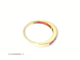 anillo oro 18k con piedra con rubi
