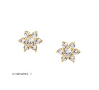 pendientes oro 18k con piedra
