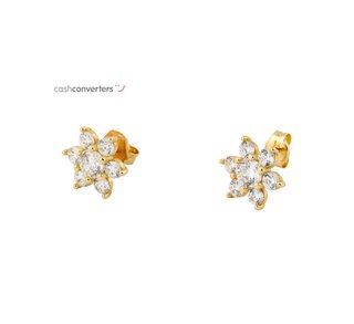 pendientes oro 18k con piedra