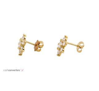 pendientes oro 18k con piedra