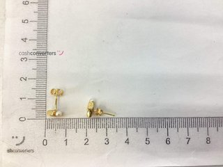 pendientes oro 18k con piedra con perla