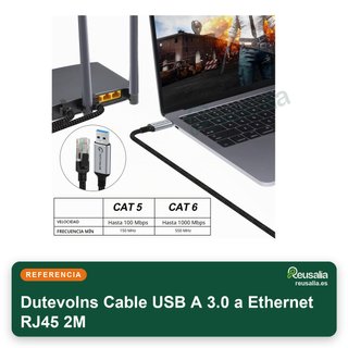 Cable USB A 3.0 a Ethernet RJ45 2M