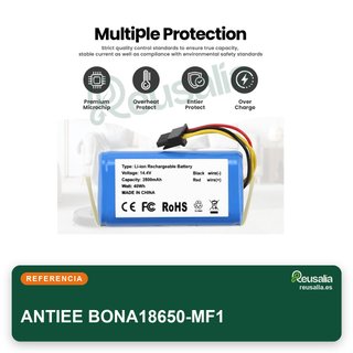 ANTIEE BONA18650-MF1 Batería 2800mAh 14.4V para