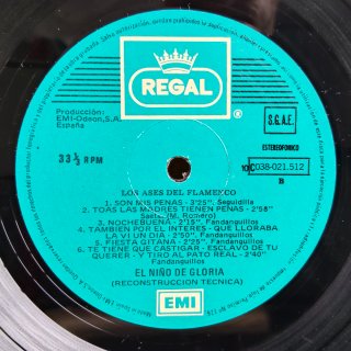 LP Niño de Gloria Los Ases del Flamenco Vol 1