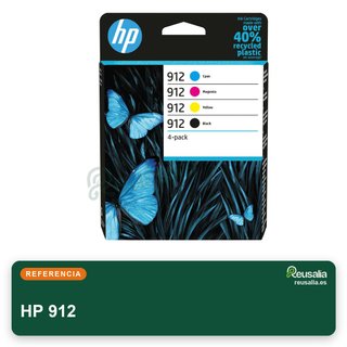 HP 912 pack 4 cartuchos tinta color