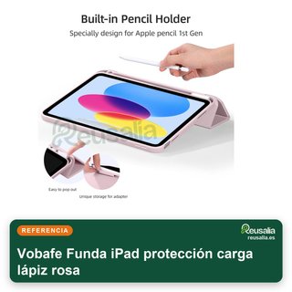 Custodia iPad con protezione e ricarica per pennino rosa